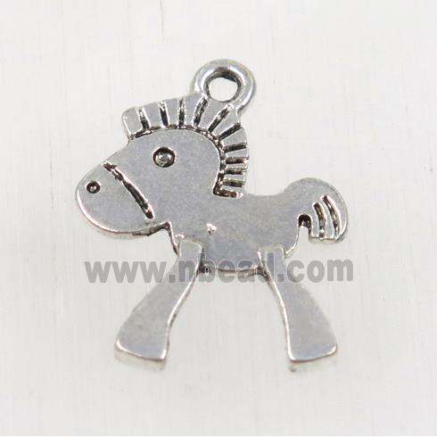 tibetan silver horse pendant, non-nickel