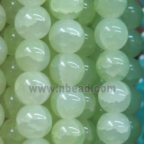 round green Crackle Glass beads