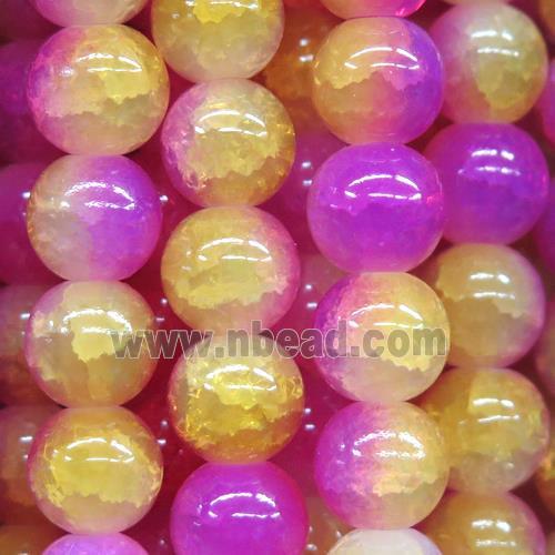 round Crackle Glass beads