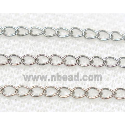 copper chain, platinum plated
