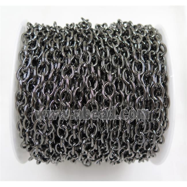 iron chain, black plated