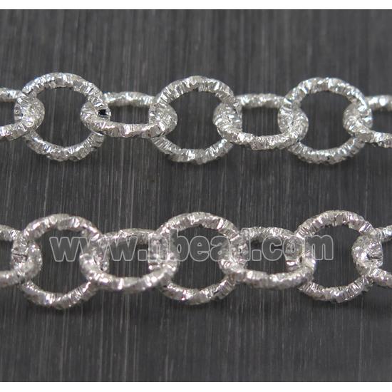 iron chain, silver plated