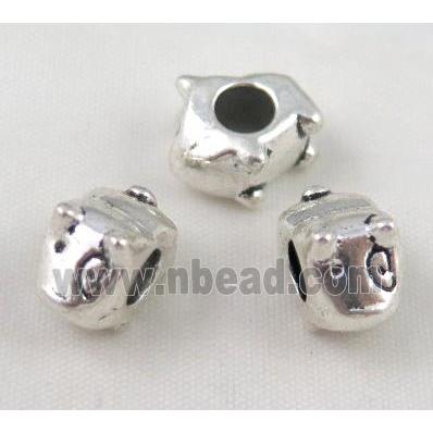bead, tibetan silver Non-Nickel