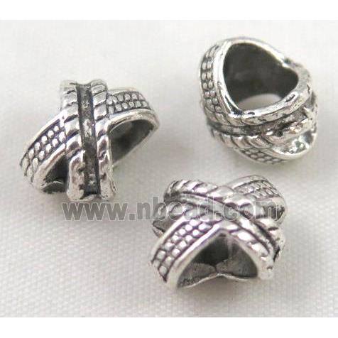 bead, tibetan silver Non-Nickel