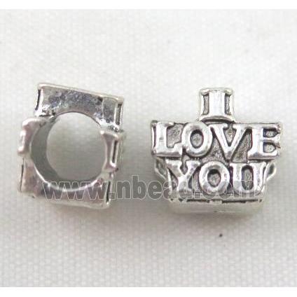bead, tibetan silver Non-Nickel