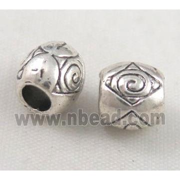 bead, tibetan silver Non-Nickel