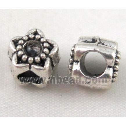 bead, tibetan silver Non-Nickel