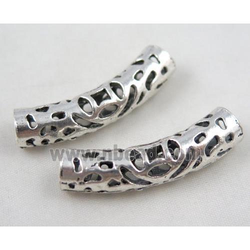 Tibetan silver spacer tube bead, Non-Nickel