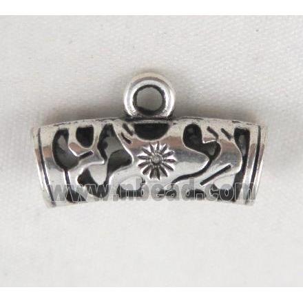 Tibetan silver hanger bead, Non-Nickel