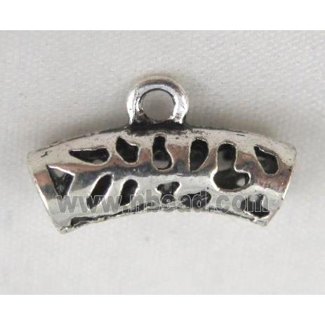 Tibetan silver hanger bead, Non-Nickel