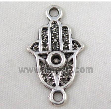 Tibetan silver hamsahand connector, Non-nickel