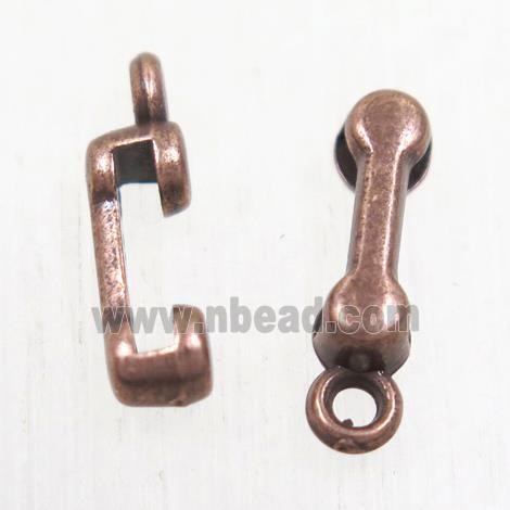 alloy phone pendant, antique red