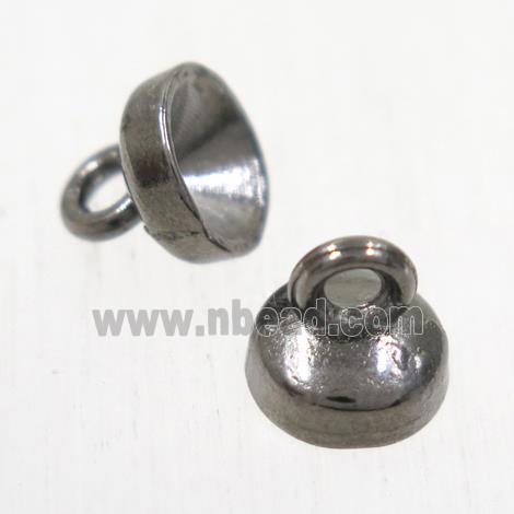 alloy cloche pendants for tassel, balck plated