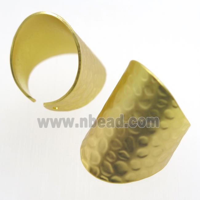 copper ring, gold plated