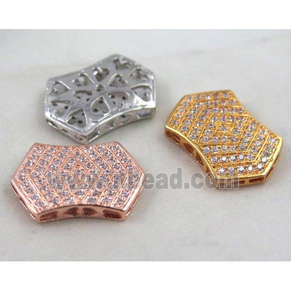 Zircon copper spacer bead, mix color