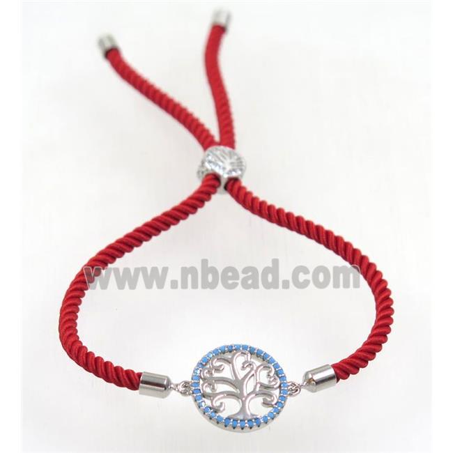 handmade bracelet with nylon wire, zircon bead