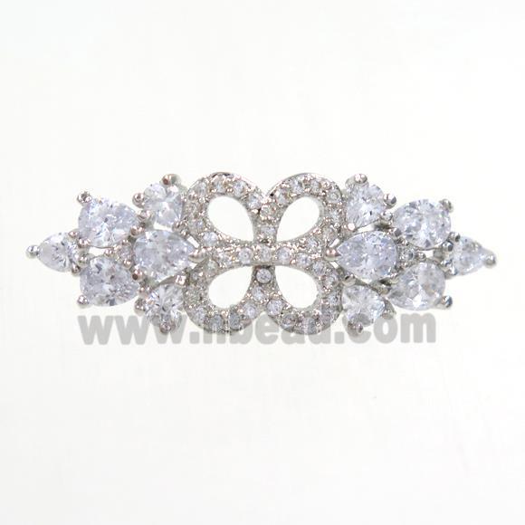 copper bead paved zircon, platinum