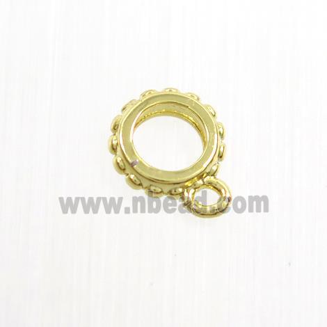 copper hanger bail, gold plated