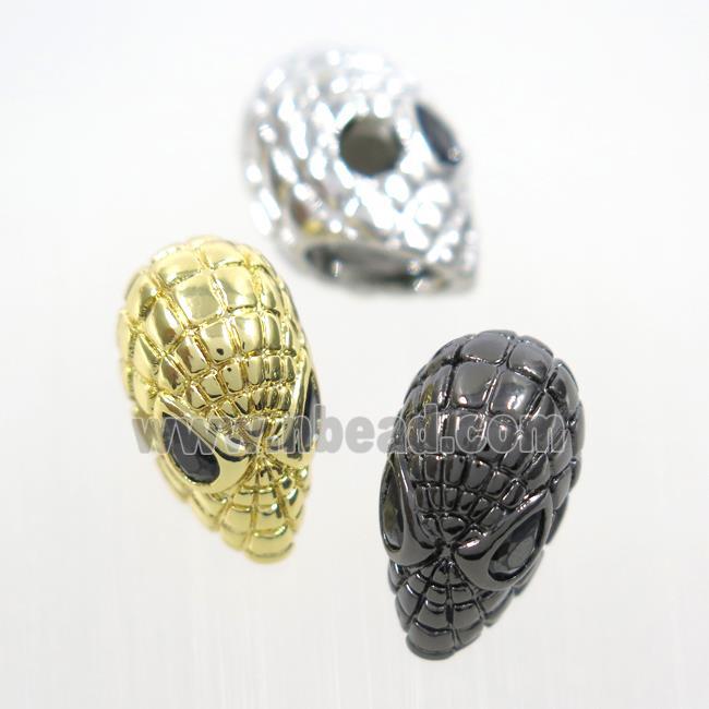 copper Aliens beads paved zircon, mix color