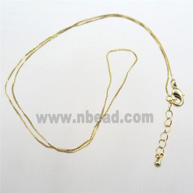 copper necklace chain, gold plated
