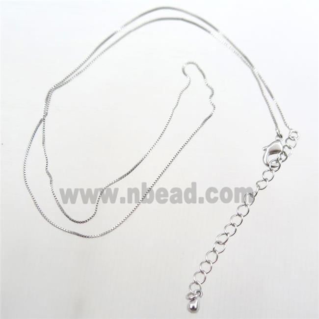 copper necklace chain, platinum plated