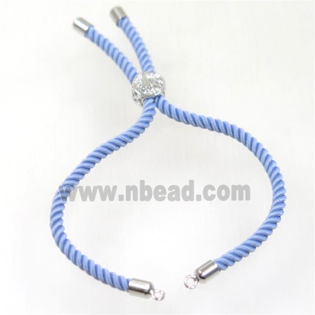 blue nylon cord bracelet chain