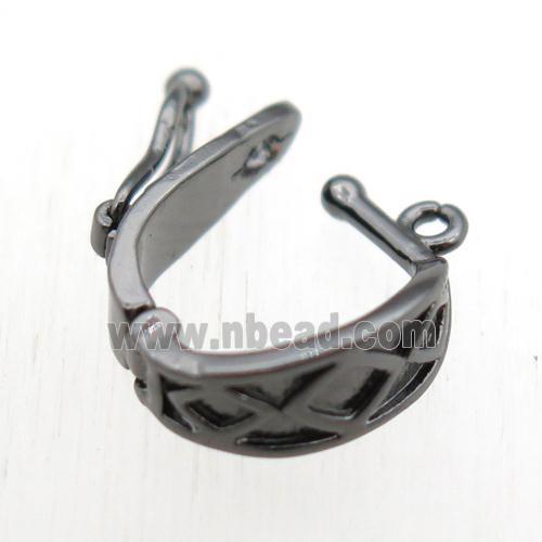 copper hanger bail, black plated