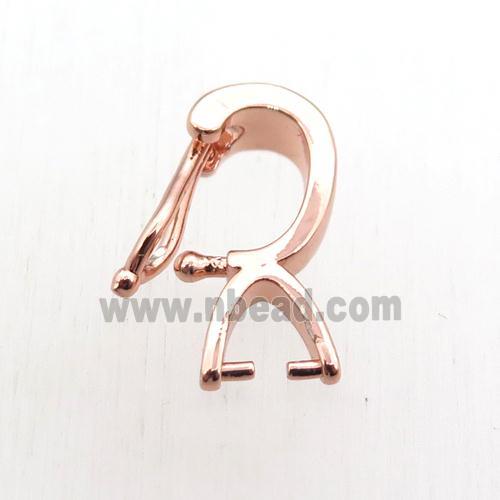 copper hanger bail, rose gold