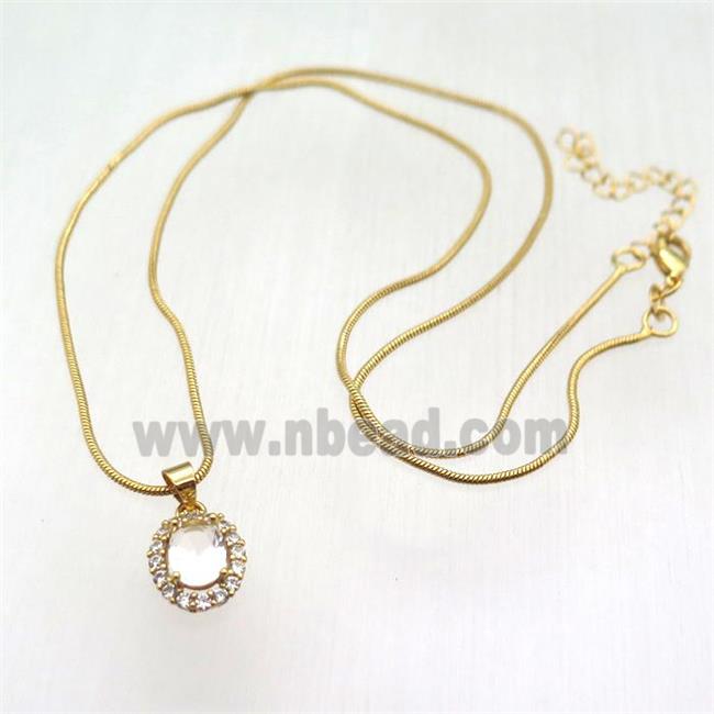 copper necklace, gold plated