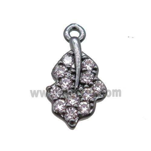 copper pendant paved zircon