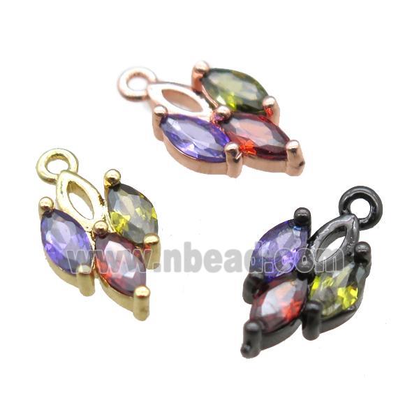 copper pendant paved zircon, mixed