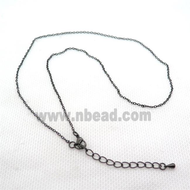 copper Necklace Chain, black plated