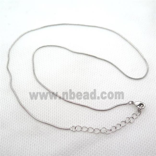 copper Necklace Chain, platinum plated