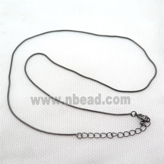 copper Necklace Chain, black plated