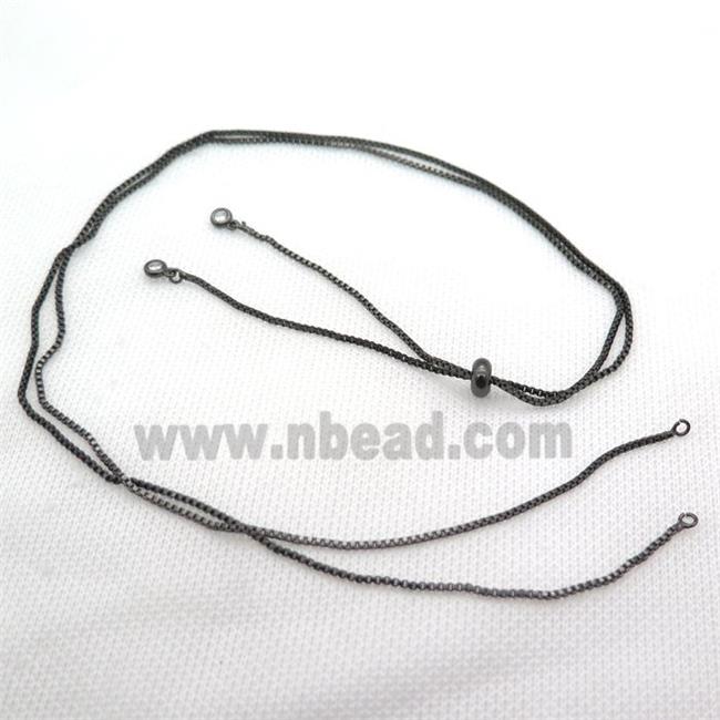 copper necklace Chain, black plated