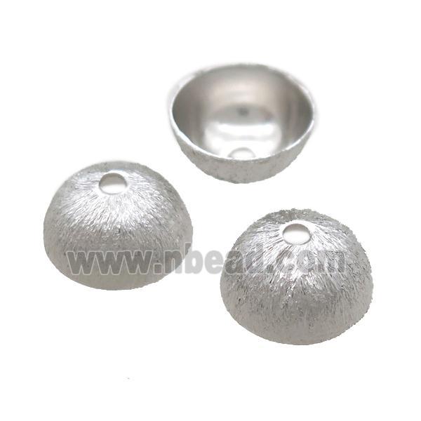 brushed copper bail for tassel, platinum plated