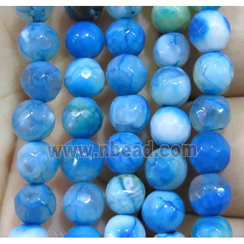 Agate bead, faceted round
