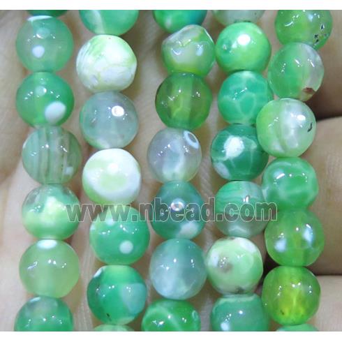 Agate bead, faceted round