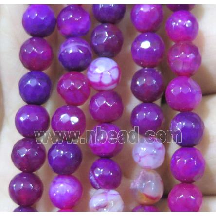 Agate bead, faceted round
