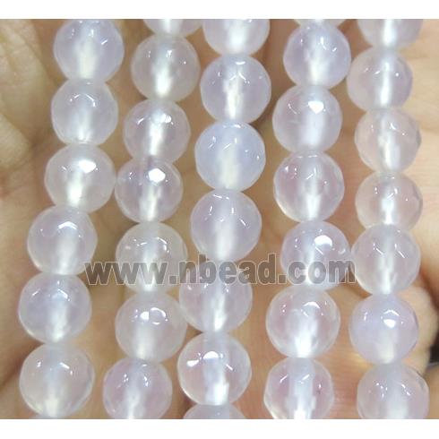Agate bead, faceted round