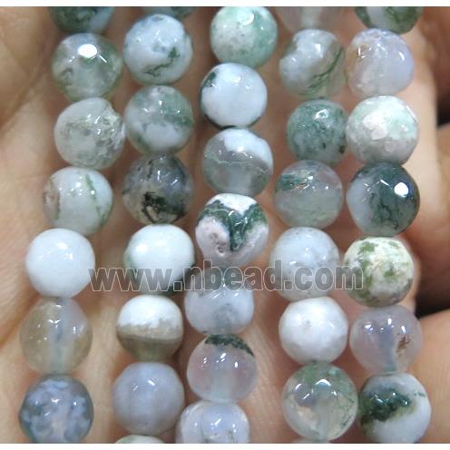 Agate bead, faceted round