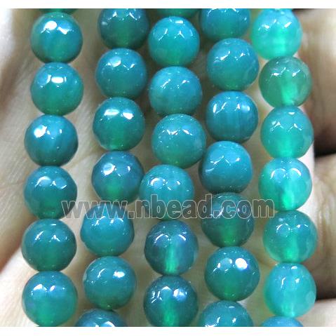 Agate bead, faceted round