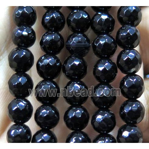 Agate bead, faceted round