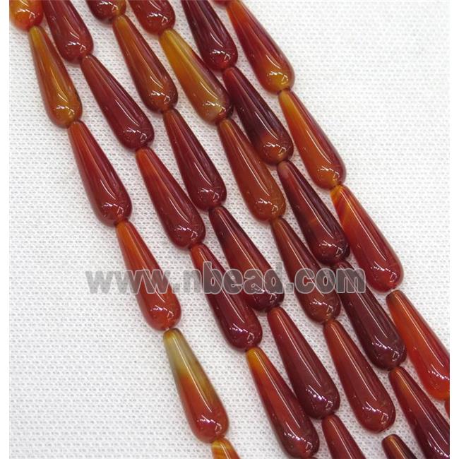 red Agate teardrop beads