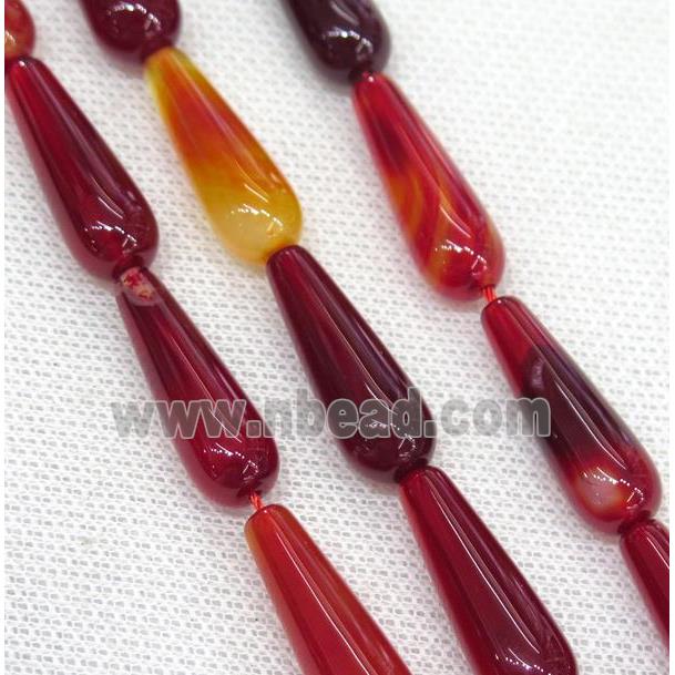 red Agate teardrop beads