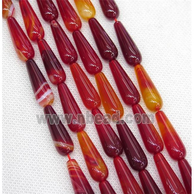 red Agate teardrop beads