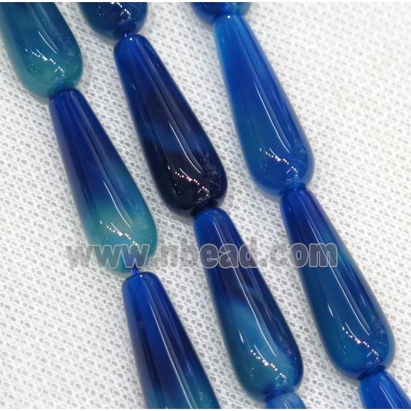 blue Agate teardrop beads
