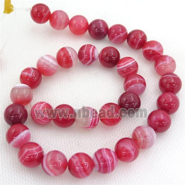 round red striped Agate Beads