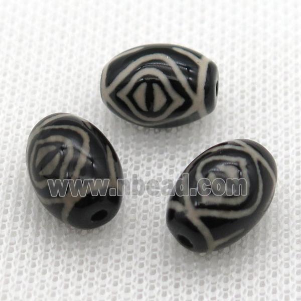 tibetan DZi barrel beads