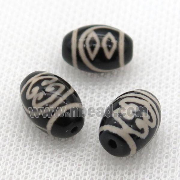 tibetan DZi barrel beads